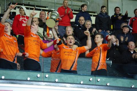 Chris Ormond raises the 2013 West Wales Intermediate Cup